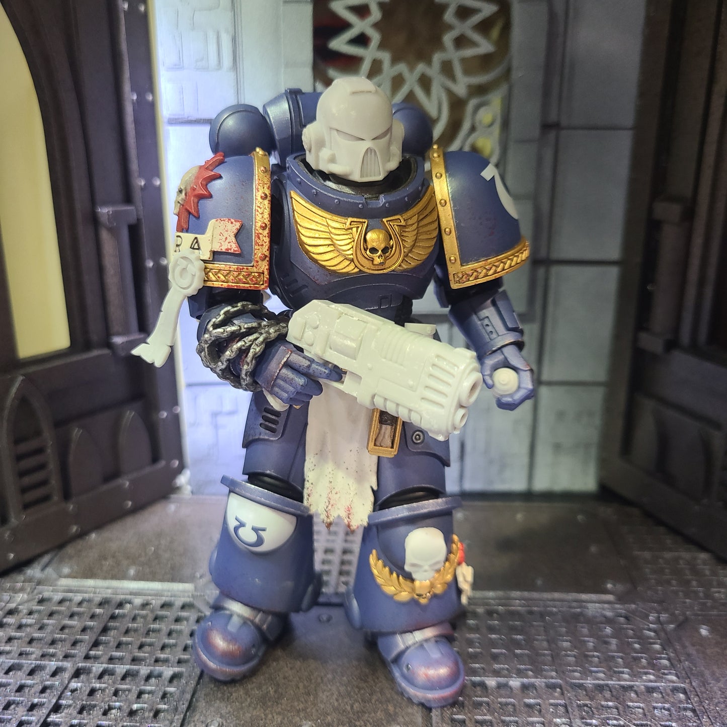 MK VII Helmet for JoyToy SM2 Sized Loyalists Marine Action Figures Custom 1:18th Scale Head Swap