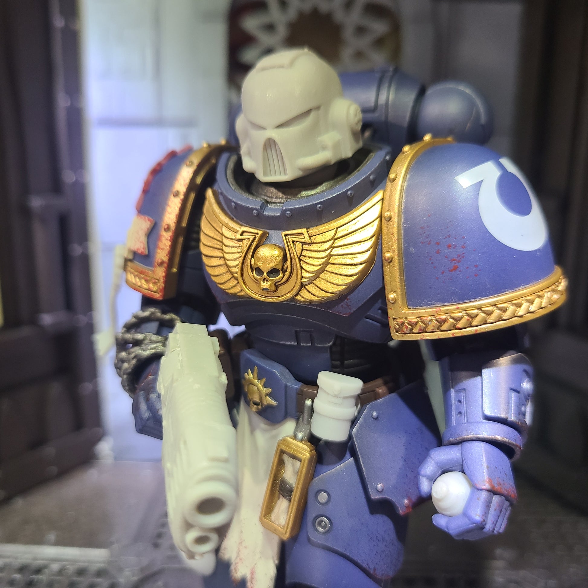 MK VII Helmet for JoyToy SM2 Sized Loyalists Marine Action Figures Custom 1:18th Scale Head Swap