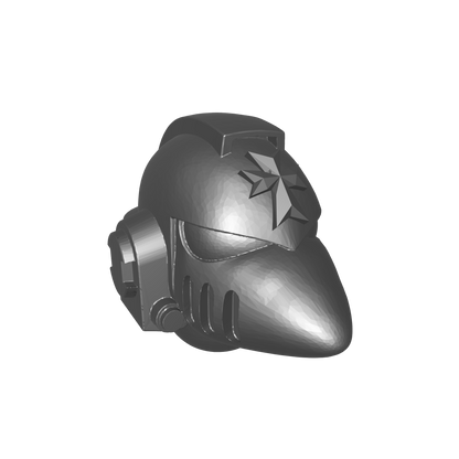 Black Templars Chapter Helmet MKVI Corvus Ver. 01 for JoyToy Grimdark Marine Action Figures Custom Parts