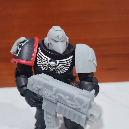Raven Legion Helmet MKVI Corvus Ver. A Prime for JoyToy Grimdark Marine 1:18th Scale Action Figure