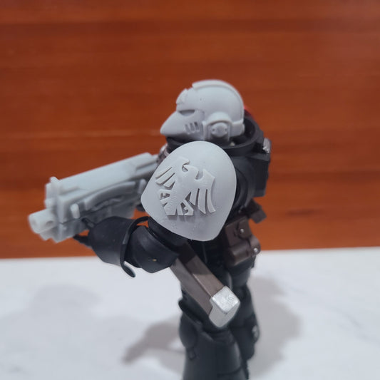 Raven Guard MKVI Shoulder Pad with Crosshair Compatible with JoyToy Space Marine Action Figures