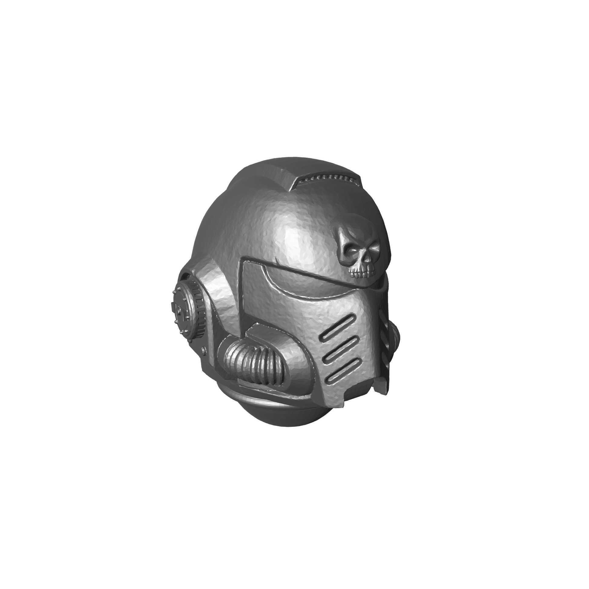 Veteran MK X Helmet with Skull for JoyToy Loyalist Marine Action Figures Custom 1:18th Scale Head Swap