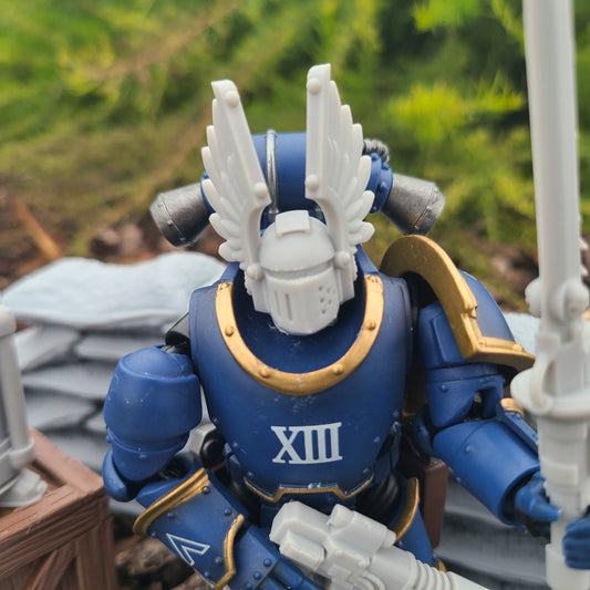 Dark Angels Legion MKIII Winged Helmet Ver. 2 for JoyToy Loyalists Marine Action Figures Custom 1:18th Scale Head Swap