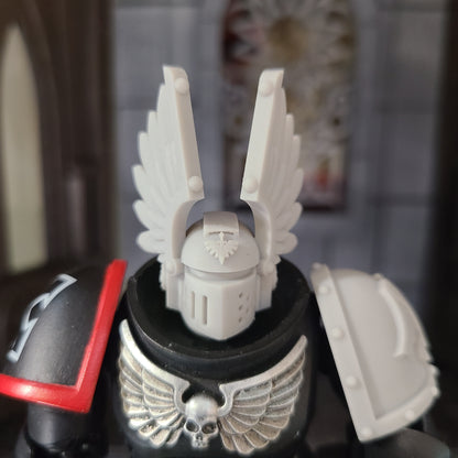 Dark Angels Legion MKIII Winged Helmet Ver. 2 Icon for JoyToy Loyalists Marine Action Figures Custom 1:18th Scale Head Swap