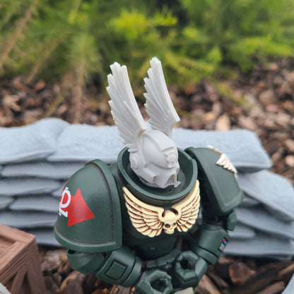 Deathwatch Mark VIII Helmet with Wings for Loyalist Marine Action Figures Custom 1:18th Scale Upgrade