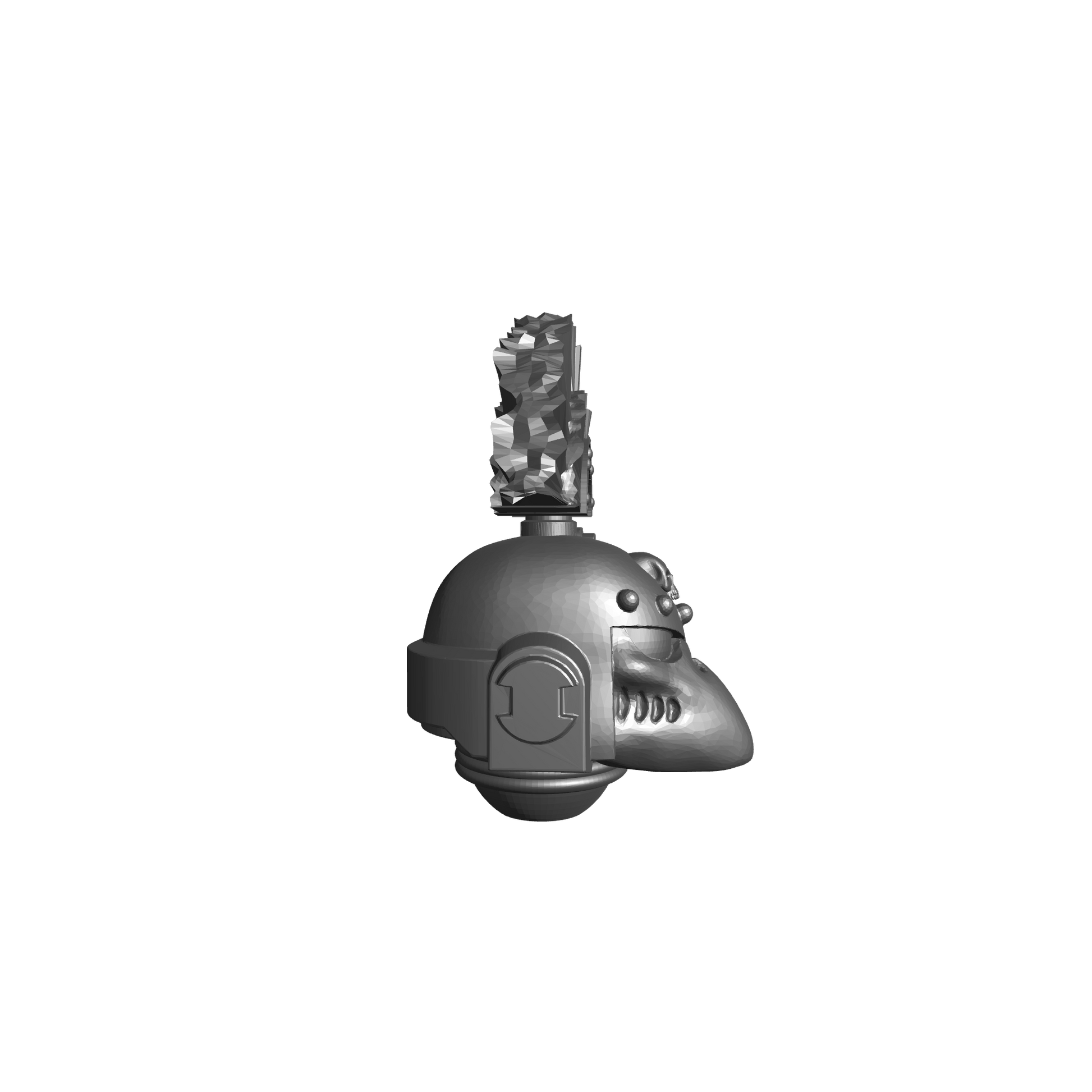 Legion of the Damned Chapter Helmet MKVI Corvus Ver. A with Skull and Plume for JoyToy Grimdark Marine Action Figures Custom 1:18th Parts
