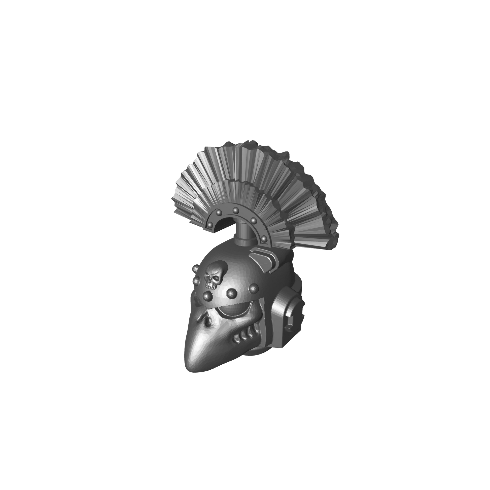 Legion of the Damned Chapter Helmet MKVI Corvus Ver. A with Skull and Plume for JoyToy Grimdark Marine Action Figures Custom 1:18th Parts