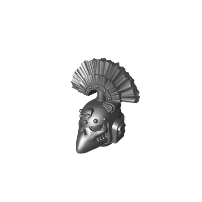 Legion of the Damned Chapter Helmet MKVI Corvus Ver. A with Skull and Plume for JoyToy Grimdark Marine Action Figures Custom 1:18th Parts