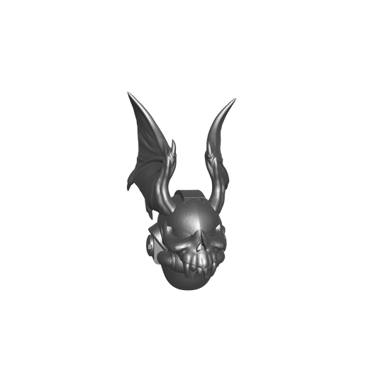 Custom Night Lords Artificer Wrought Helmet with Skull & Gargoyle Wingsis Compatible with JoyToy Space Marine 1:18 Scale Action Figures by 18th Scale Armory with extra bits