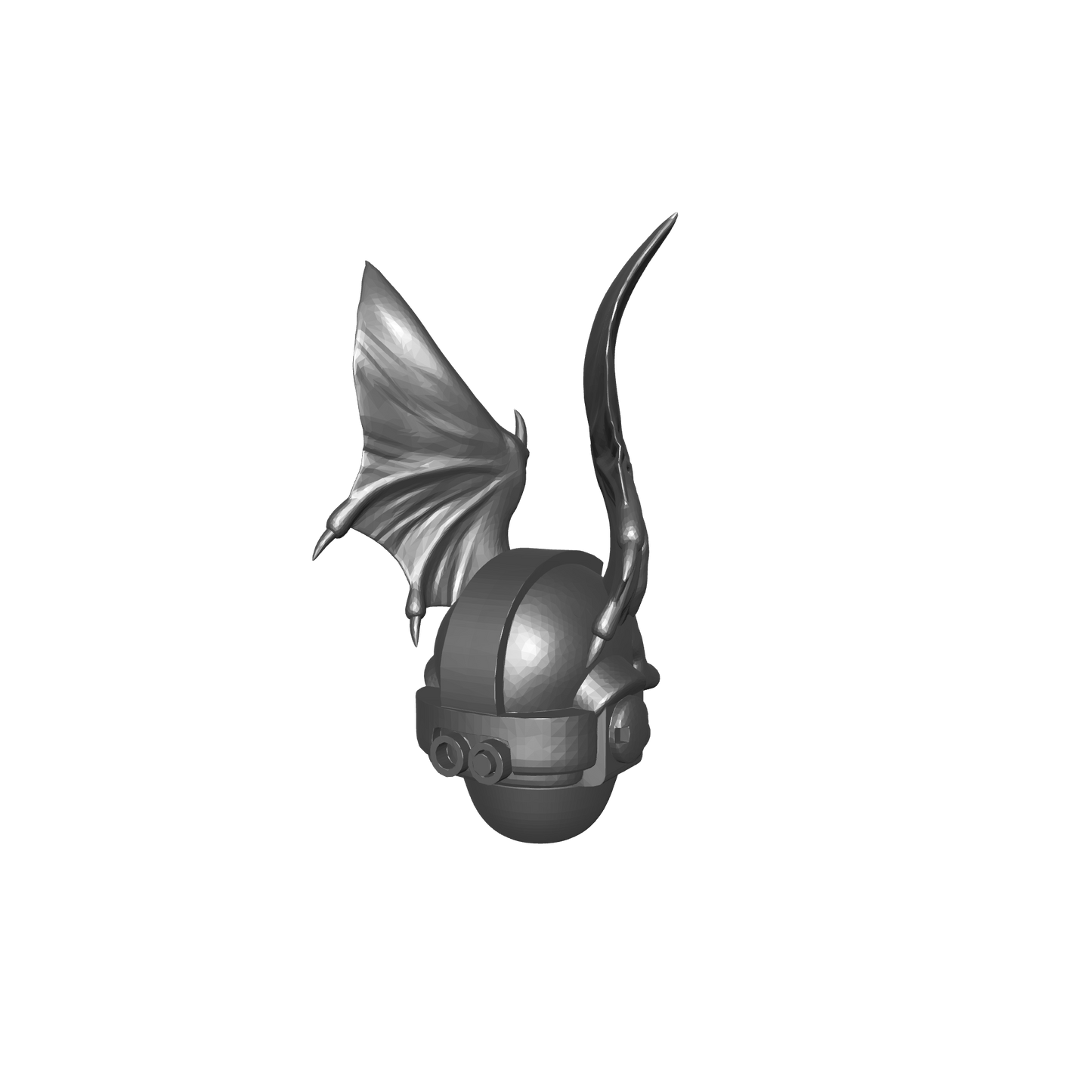 Custom Night Lords Artificer Wrought Helmet with Skull & Gargoyle Wingsis Compatible with JoyToy Space Marine 1:18 Scale Action Figures by 18th Scale Armory with extra bits
