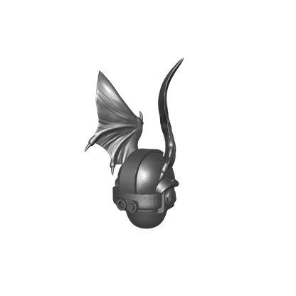 Custom Night Lords Artificer Wrought Helmet with Skull & Gargoyle Wingsis Compatible with JoyToy Space Marine 1:18 Scale Action Figures by 18th Scale Armory with extra bits