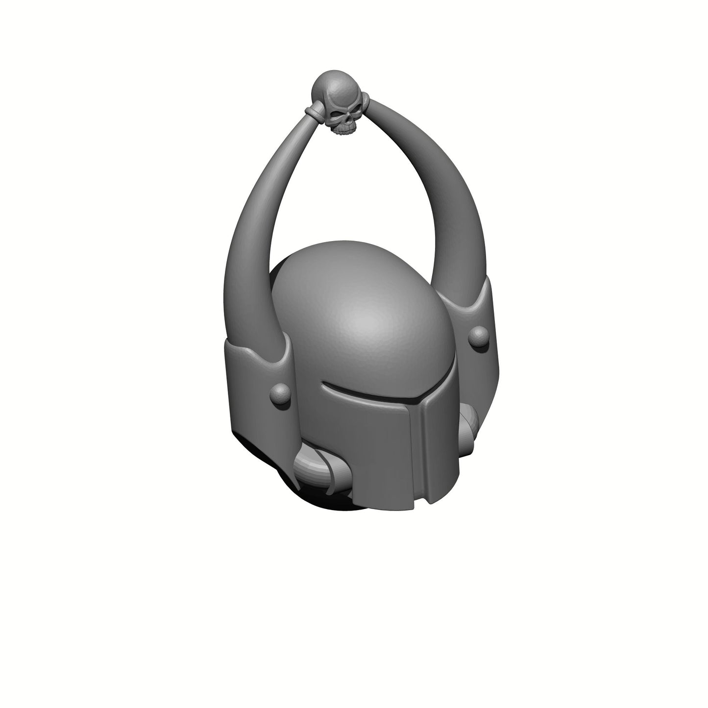 Crusader Helmet with Horns and Skull for JoyToy Chaos Space Marine Action Figures 1:18th Scale Custom Parts