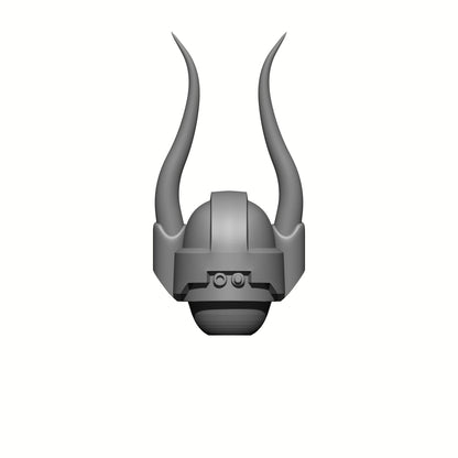 Crusader Helmet with Horns and Chaos Arrow for JoyToy Chaos Space Marine Action Figures 1:18th Scale Custom Parts
