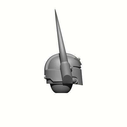 Crusader Helmet with Horns and Chaos Arrow for JoyToy Chaos Space Marine Action Figures 1:18th Scale Custom Parts