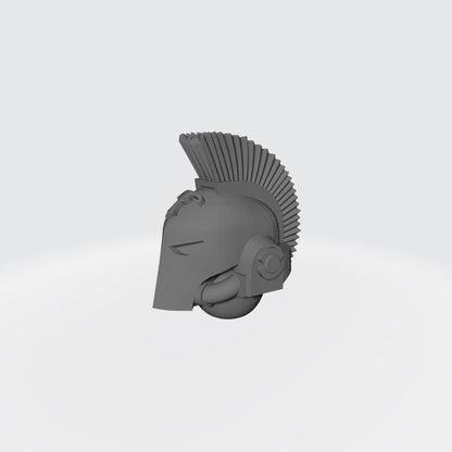 Minotaurs Chapter Plumed Spartan Helmet for JoyToy Space Marine Action Figures