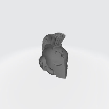 Minotaurs Chapter Plumed Spartan Helmet for JoyToy Space Marine Action Figures