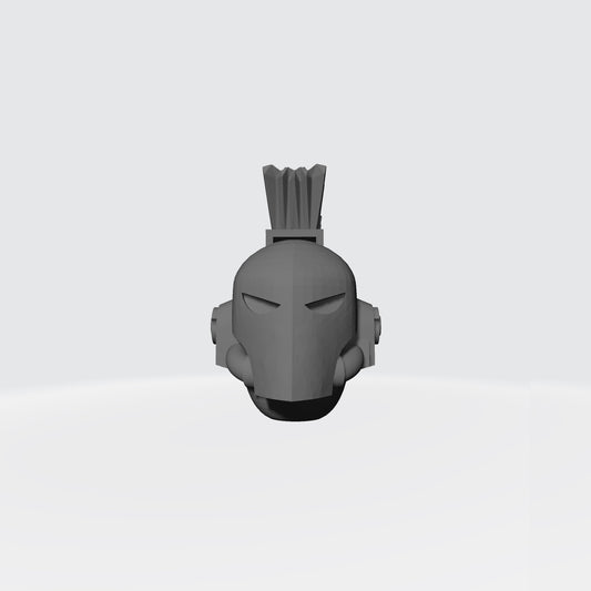 Soul Haunters Chapter Plumed Spartan Helmet for JoyToy Space Marine Action Figure Compatible Warhammer 40K Custom Head Swaps