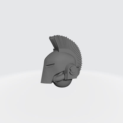 Soul Haunters Chapter Plumed Spartan Helmet for JoyToy Loyalist Marine Action Figure Custom 1:18th Scale Part