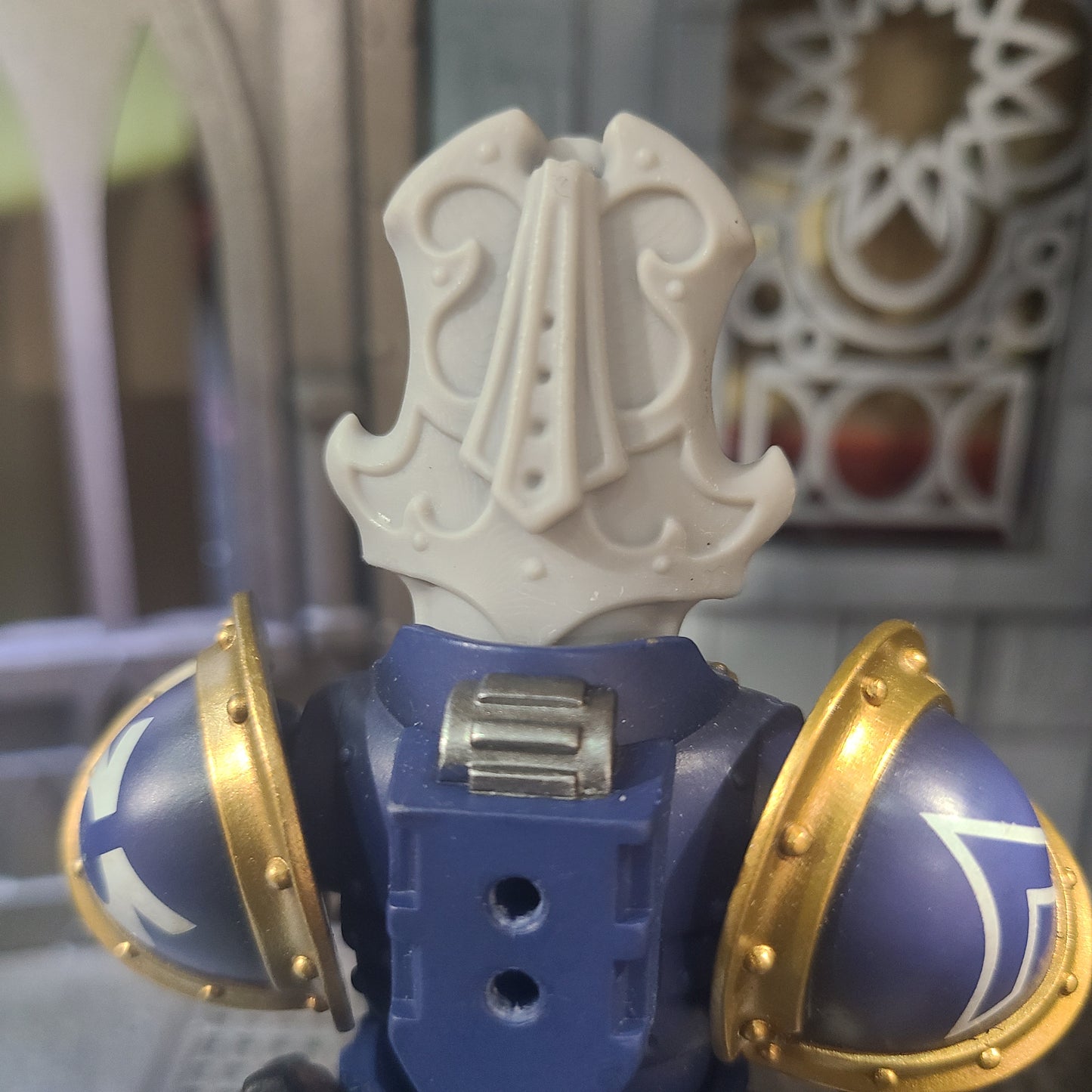 Magus Legion Rubric Helmet with Raven for JoyToy Battle Brother Marine Action Figures Custom 1:18th Scale Parts