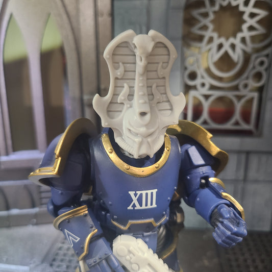 Magus Legion Rubric Helmet with Raven for JoyToy Battle Brother Marine Action Figures Custom 1:18th Scale Parts