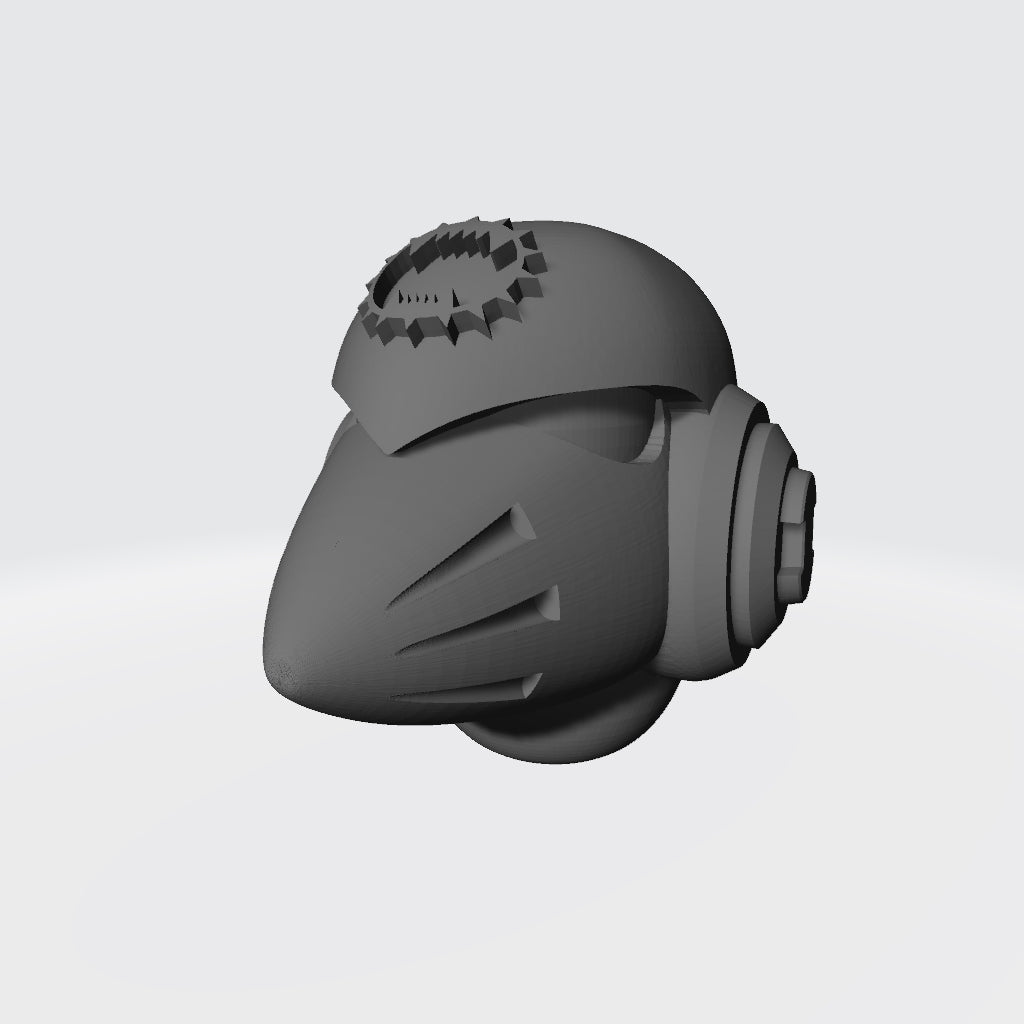 World Eaters Legion MKVI Corvus Helmet for JoyToy Space Marine Action Figures Custom 1:18th Scale Parts