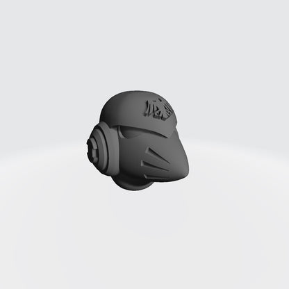 Custom Raven Guard Space Marine MKVI Corvus Helmet for JoyToy Grimdark Marine 1:18th Scale Action Figure