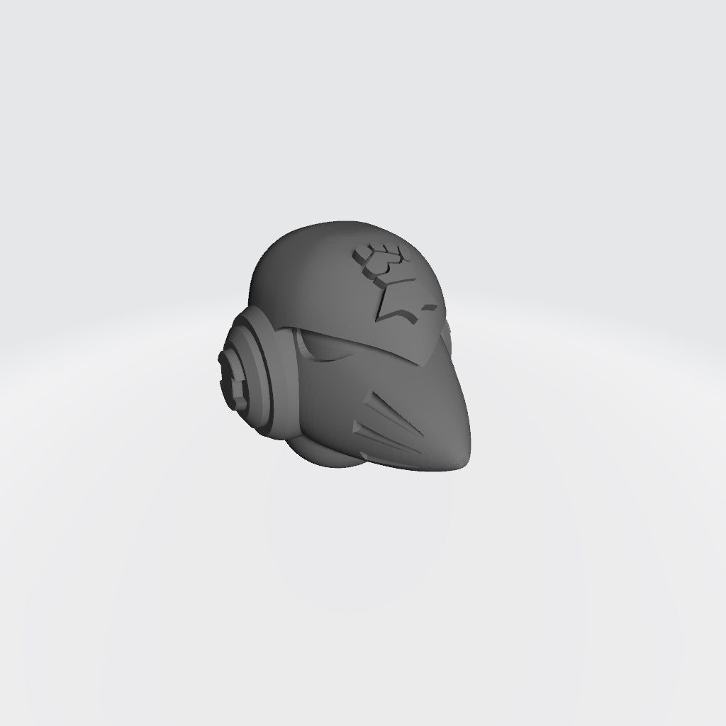 Imperial Fist Legion MKVI Corvus Helmet compatible with JoyToy Space Marine Action Figure 1:18th Scale Custom Part