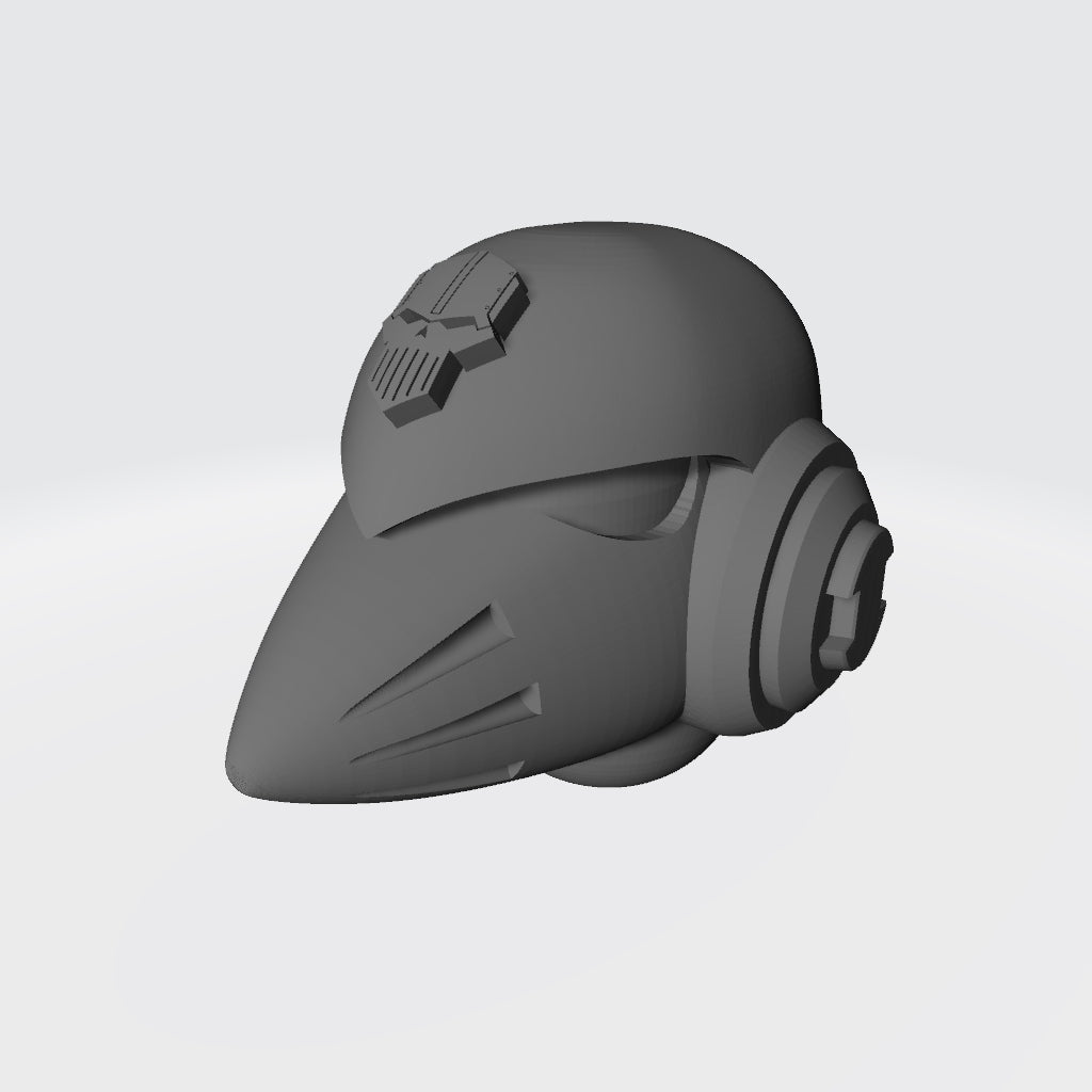 Iron Skull Warriors Legion MKVI Corvus Helmet for JoyToy Grimdark Marine Action Figures Custom 1:18th Scale Parts