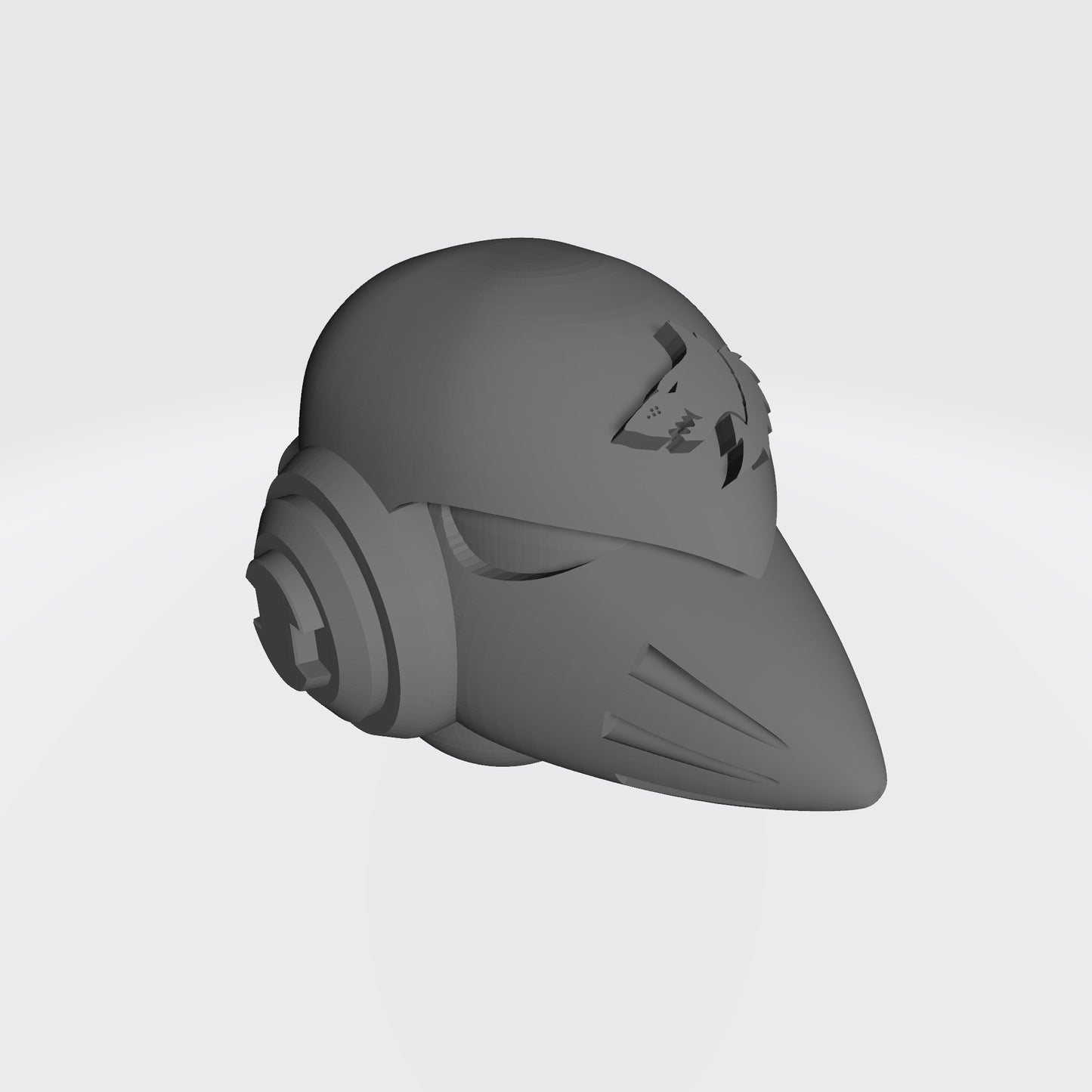 Custom Space Wolf MKVI Beaky Helmet with Chapter Insignia for JoyToy Space Marine Action Figures