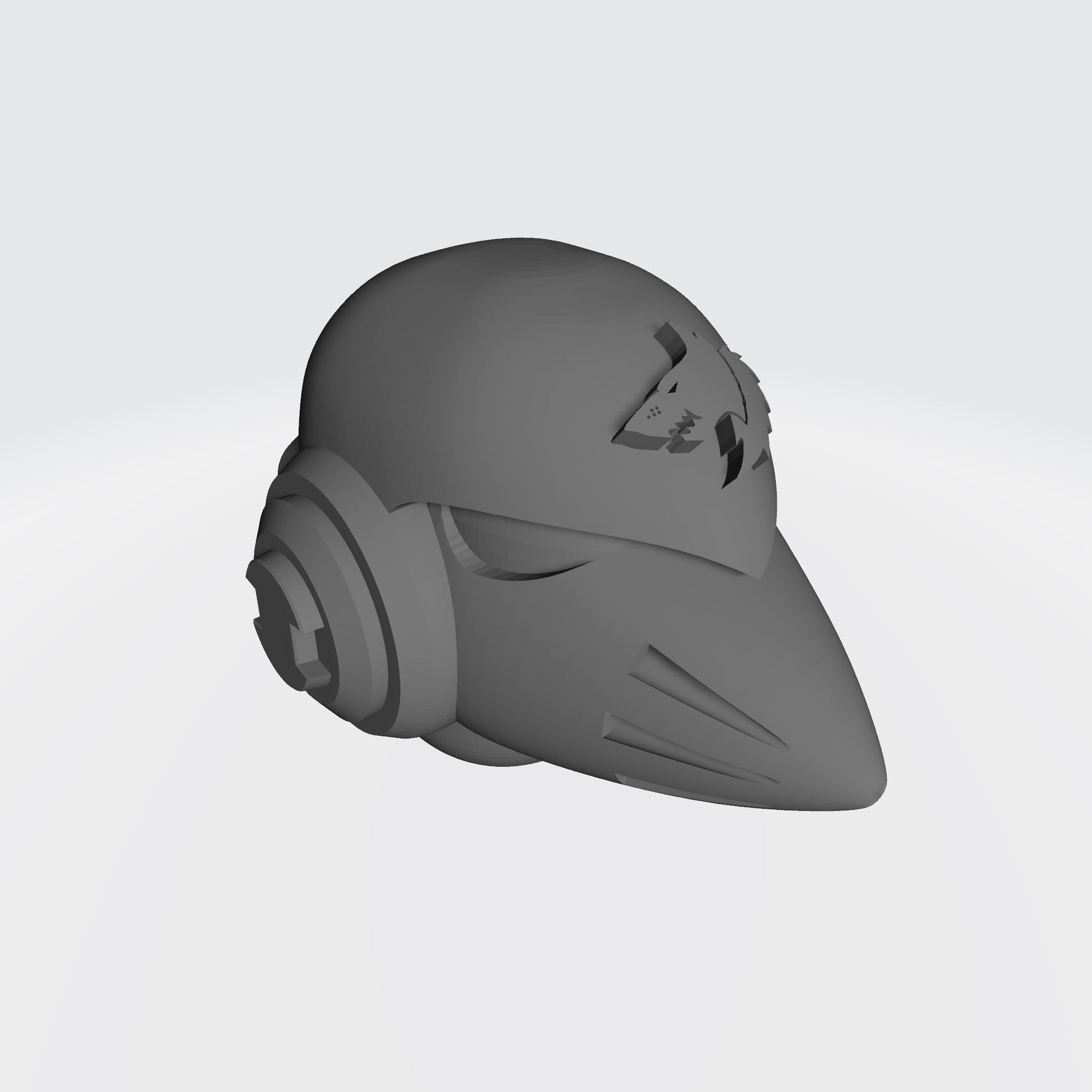 Custom Space Wolf MKVI Beaky Helmet with Chapter Insignia for JoyToy Space Marine Action Figures