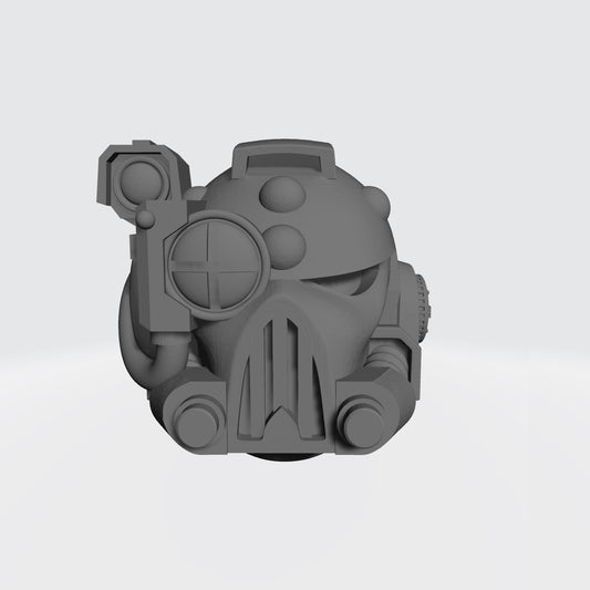 Mark V Helmet V2 with Right Optic for JoyToy Space Marine 1:18 Scale Action Figures