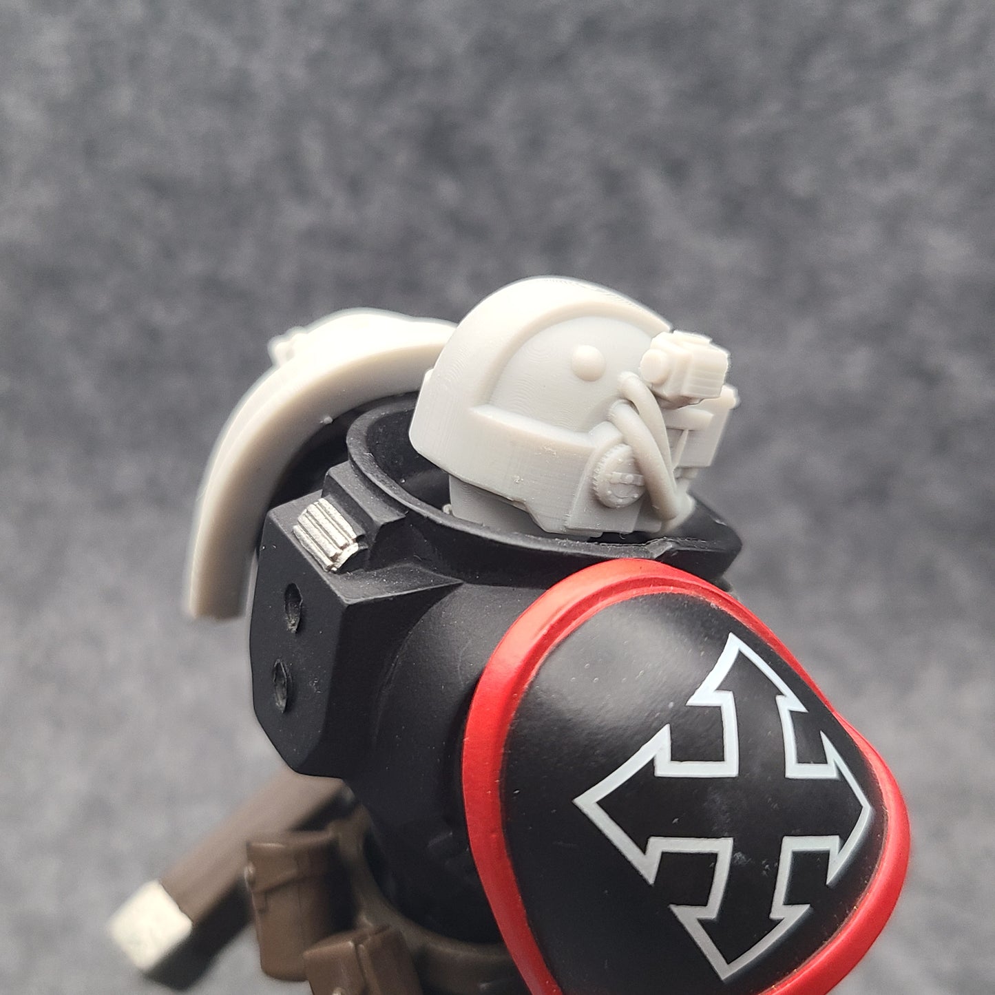 Mark V Helmet V2 with Right Optic for JoyToy Loyalists Marine Action Figures Custom 1:18th Scale Head Swap
