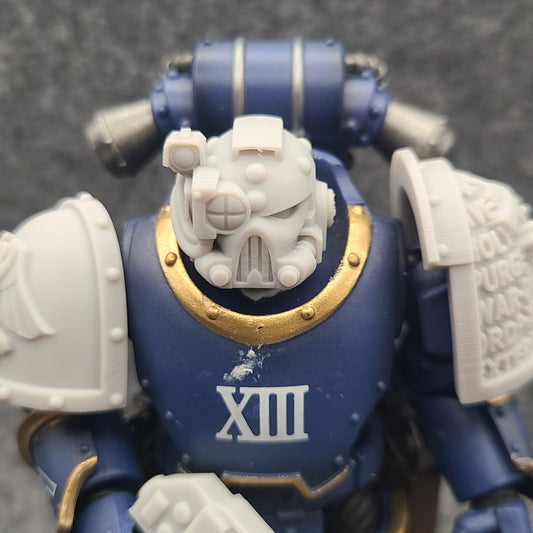 Mark V Helmet V2 with Right Optic for JoyToy Loyalists Marine Action Figures Custom 1:18th Scale Head Swap