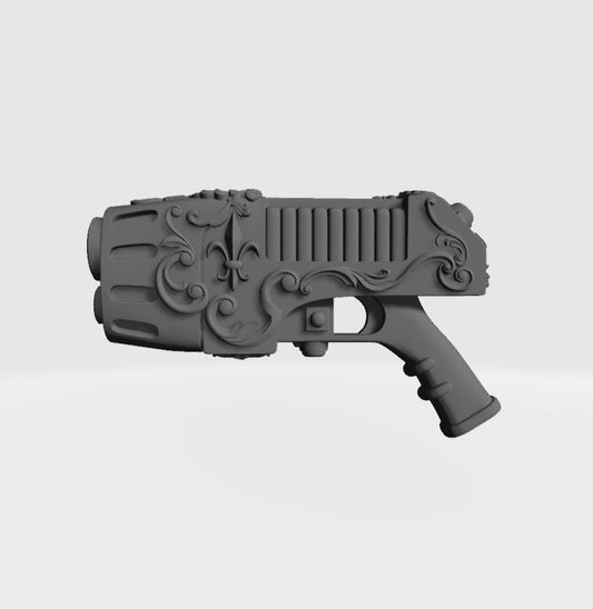 Sisters of Battle Master-Crafted Plasma Pistol with Fleur-de-lis for JoyToy Adepta Soritas Action Figures