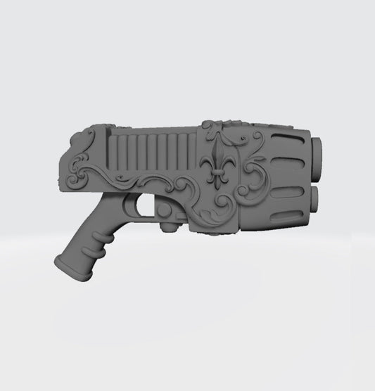 Sisters of Battle Master-Crafted Plasma Pistol with Fleur-de-lis for JoyToy Adepta Soritas Action Figures