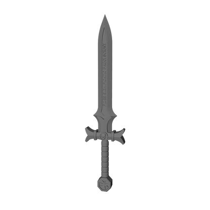 Templar Warrior Order Power Sword V2 resin close combat weapon compatible with JoyToy 1:18 scale armored action figures.