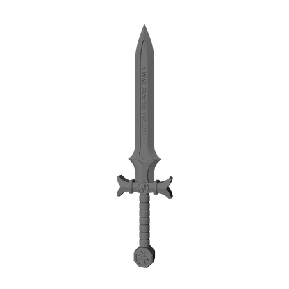 Templar Warrior Order Power Sword V2 resin close combat weapon compatible with JoyToy 1:18 scale armored action figures.