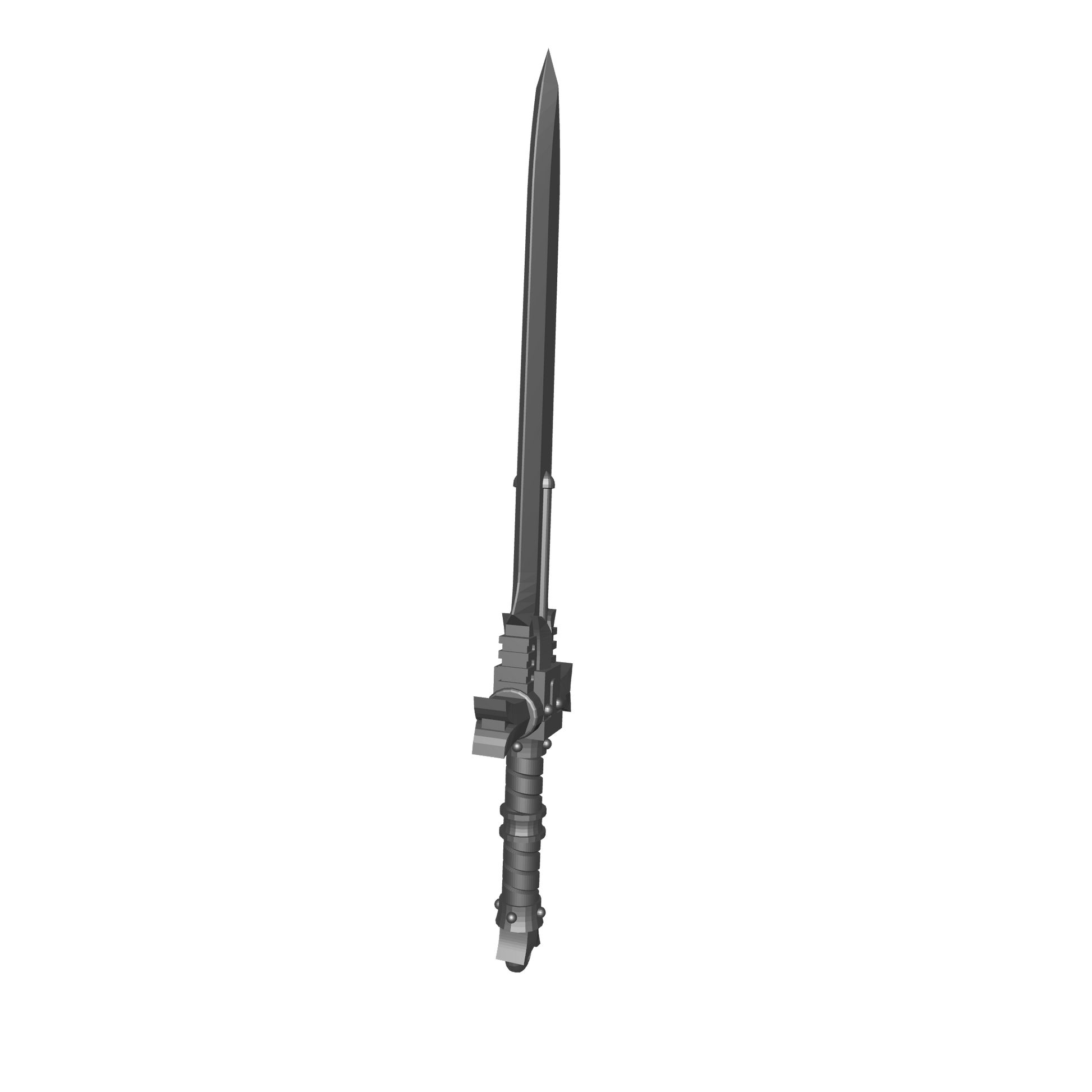 Black Templar Chapter Custom Power Sword compatible with JoyToy Space Marine Action Figures 1:18th Scale Custom Part