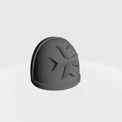 Black Templar Chapter MKIV Shoulder Pad for JoyToy Space Marine Action Figures 1:18th Scale