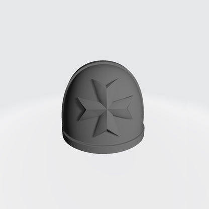 Black Templar Chapter MKIV Shoulder Pad for JoyToy Space Marine Action Figures 1:18th Scale