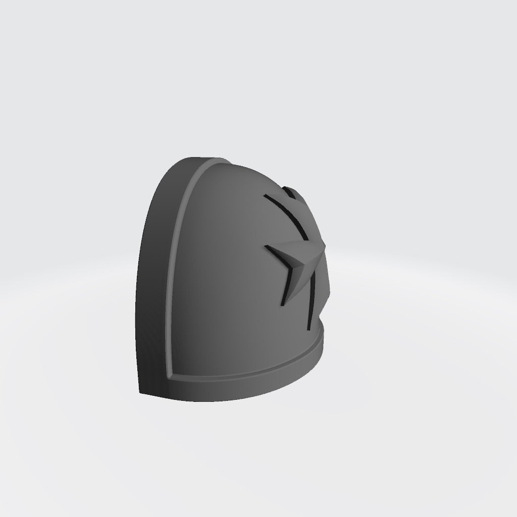 Black Templar Chapter MKIV Shoulder Pad for JoyToy Space Marine Action Figures 1:18th Scale