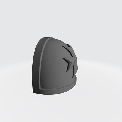 Black Templar Chapter MKIV Shoulder Pad for JoyToy Space Marine Action Figures 1:18th Scale
