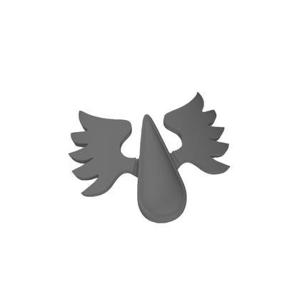 Blood Angels Shoulder Pad Decal Blood Drop with Wings for JoyToy Space Marines by 18th Scale Armory