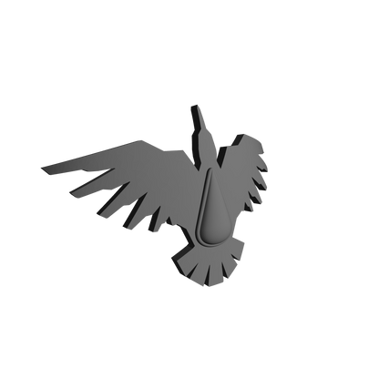 Blood Ravens Chapter Shoulder Pad Decal Ver. 2 for JoyToy Space Marine Action Figures Custom 1:18th Scale Insignia