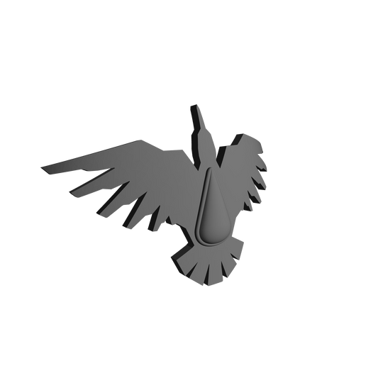 Blood Ravens Chapter Shoulder Pad Decal Ver. 2 for JoyToy Space Marine Action Figures Custom 1:18th Scale Insignia