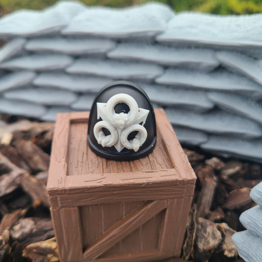 Plague Legion Decayed Shoulder Pad Decal for JoyToy Traitor Marine Action Figures Custom 1:18th Scale Insignia