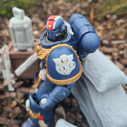 Plague Legion Shoulder Pad Flat Decal for JoyToy Traitor Marine Action Figures Custom 1:18th Scale Insignia