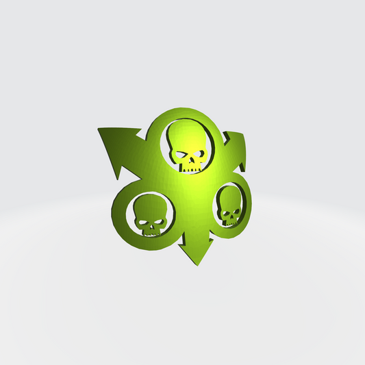 Plague Legion Shoulder Pad Flat Decal for JoyToy Traitor Marine Action Figures Custom 1:18th Scale Insignia