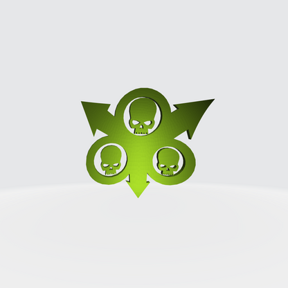Plague Legion Shoulder Pad Flat Decal for JoyToy Traitor Marine Action Figures Custom 1:18th Scale Insignia
