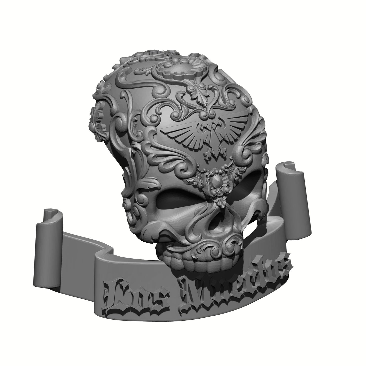 Los Muertos Chapter Shoulder Pad Decal Skull and Scroll for JoyToy Loyalist Marine Action Figures Custom 1:18th Scale Part